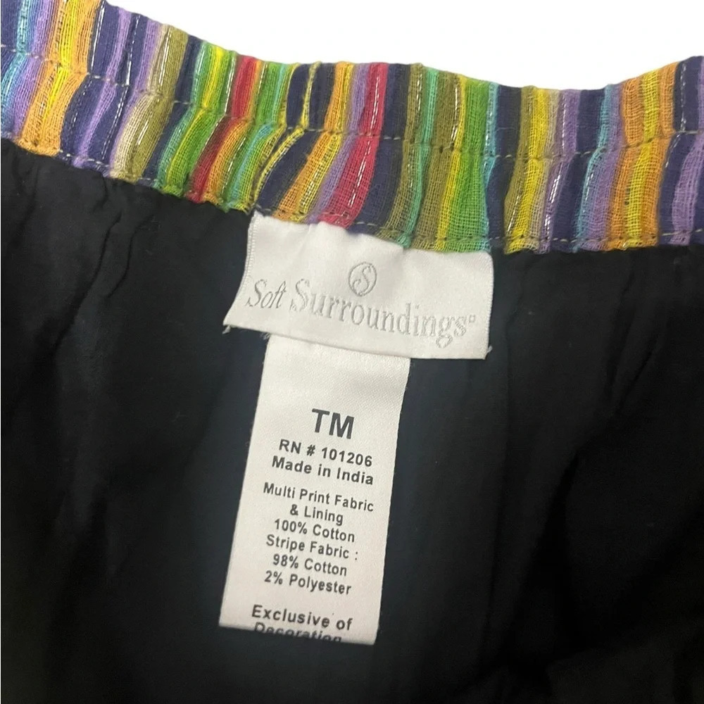 Soft Surroundings Maxi Skirt Sz TM Medium Boho Colorful Broom Hippie Pea… - Picture 4 of 4